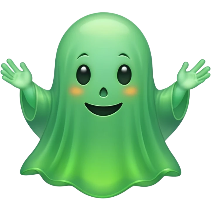 cute green ghost emoji