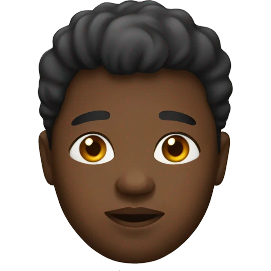 A black fat boy emoji