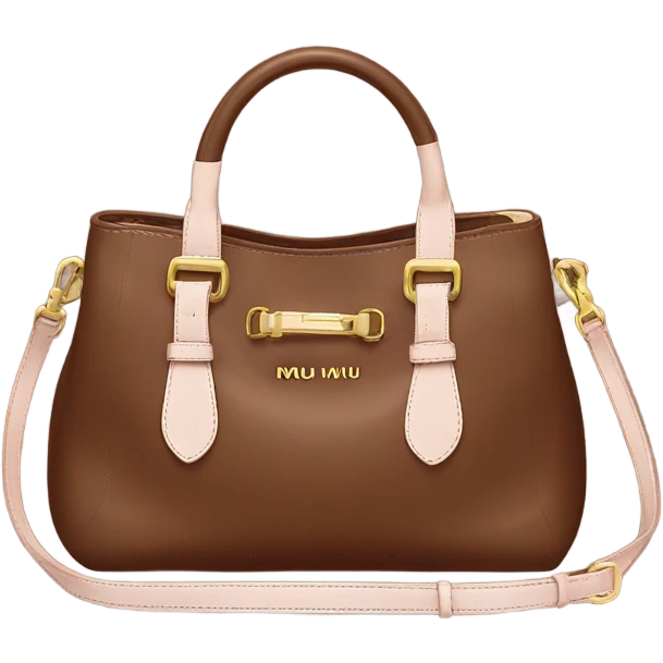 Miu miu brown purse ￼ emoji