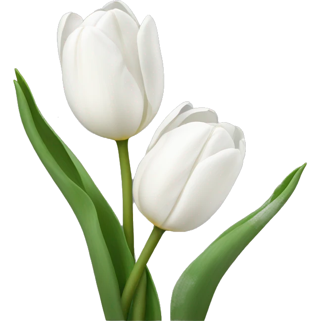White tulips emoji