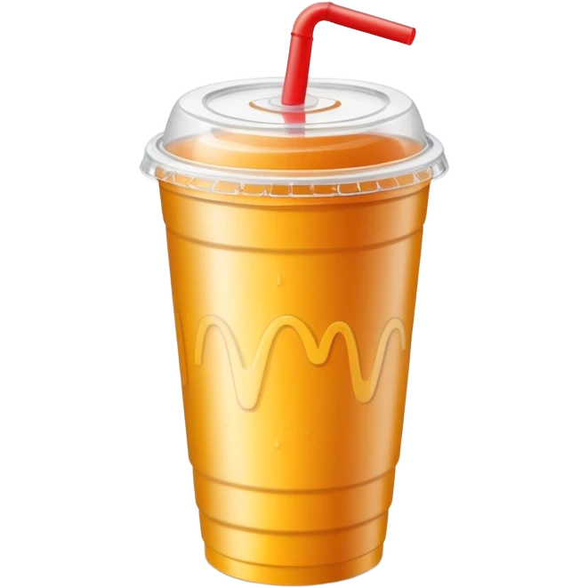soft drink cup from a fast food restaurant with a lid emoji