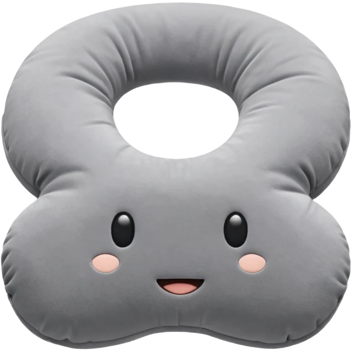 A plush travel pillow with gentle cushioning that wraps comfortably around the neck. emoji