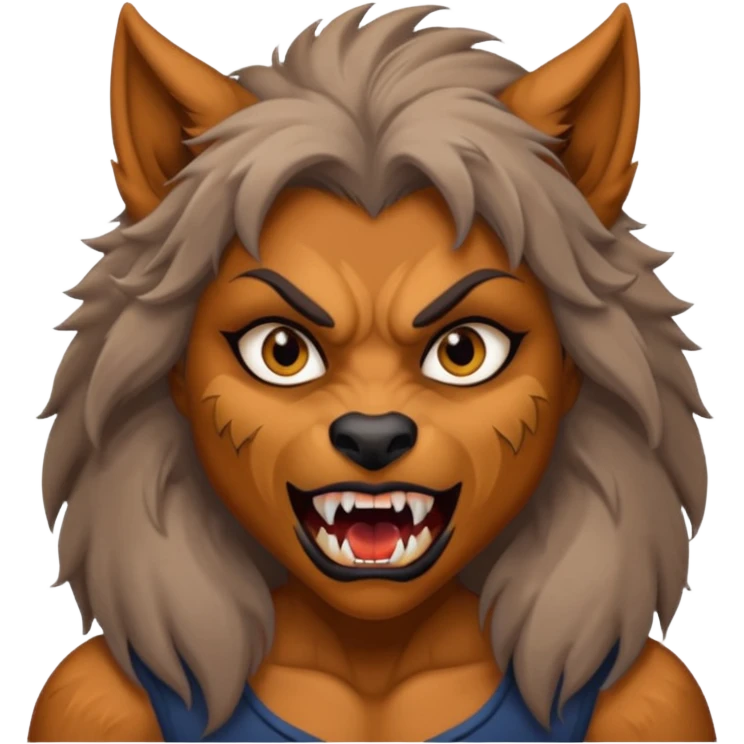 Female wherewolf body emoji