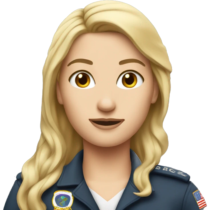 Female airplane pilot blond straight hair emoji