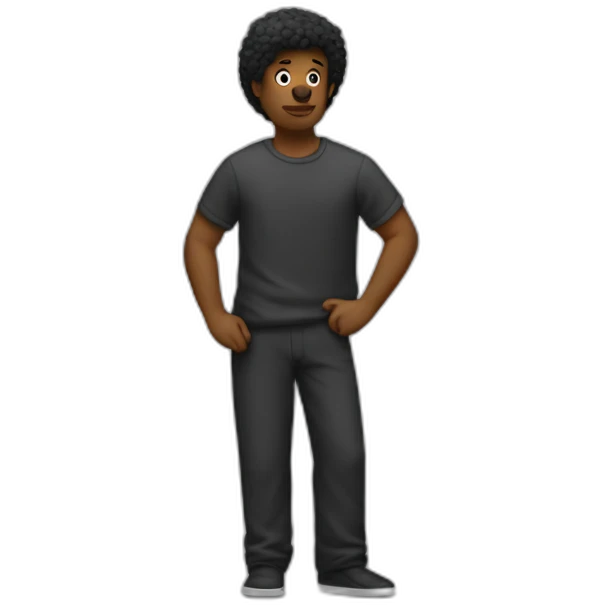 Homme noir qui ramasse du coton emoji
