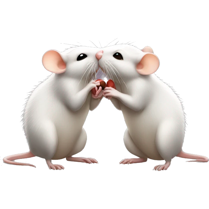 two rats kissing emoji