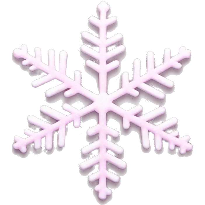 Light pink snowflake emoji emoji
