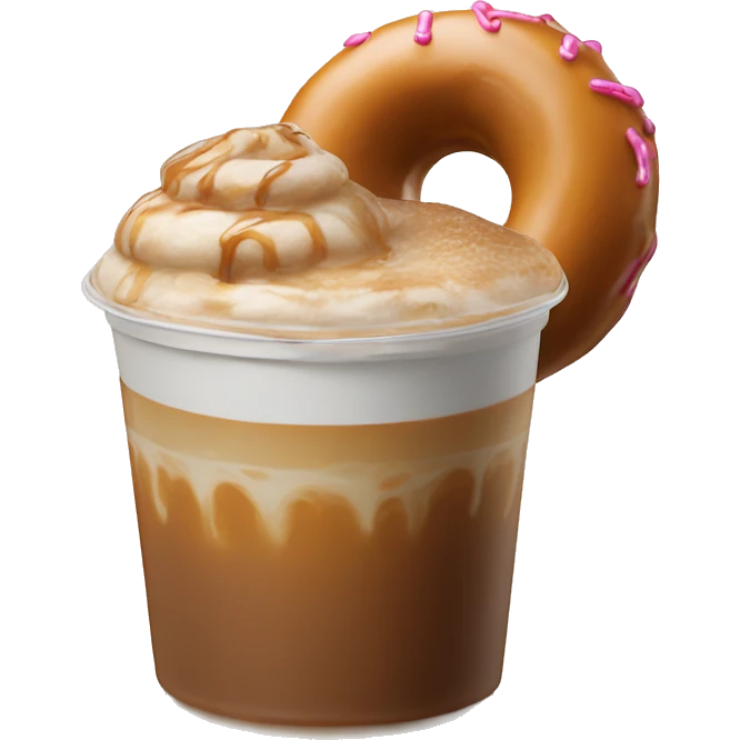 dunkin’ donuts caramel iced coffee light and sweet emoji