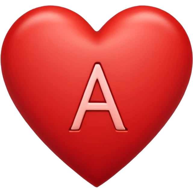 A heart with an a in the middle emoji