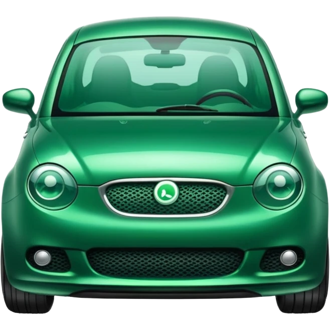 Coche verde de whatsapp emoji