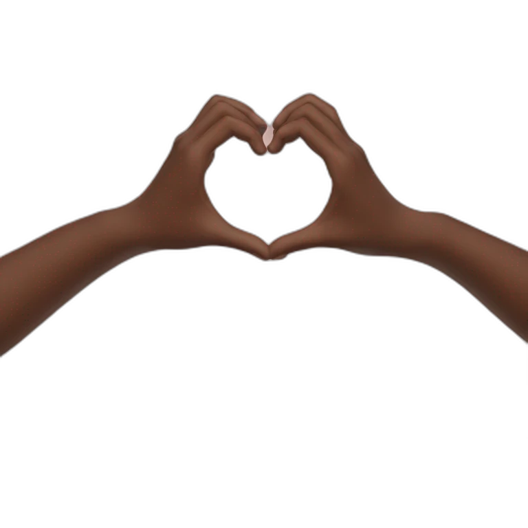 Two hands making a heart emoji