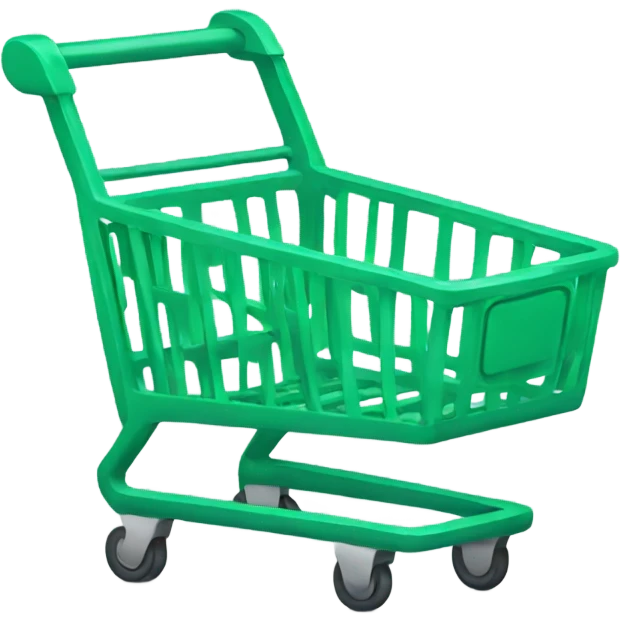 Empty Green shopping cart emoji