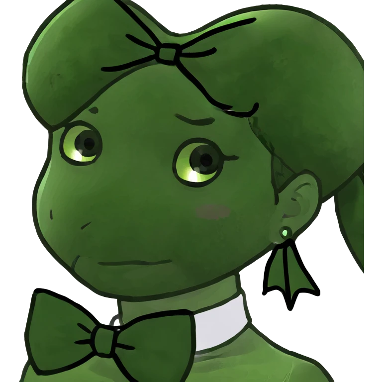 Anime girl  wearing bows emoji