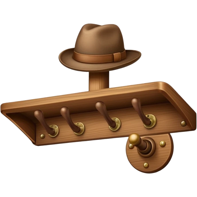 hat rack with a single knob emoji