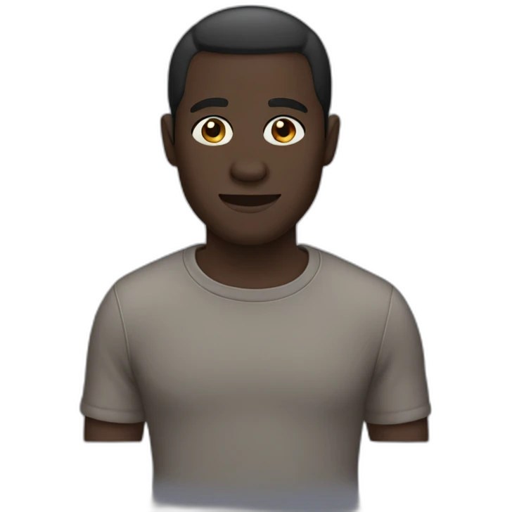 dark skinned man emoji