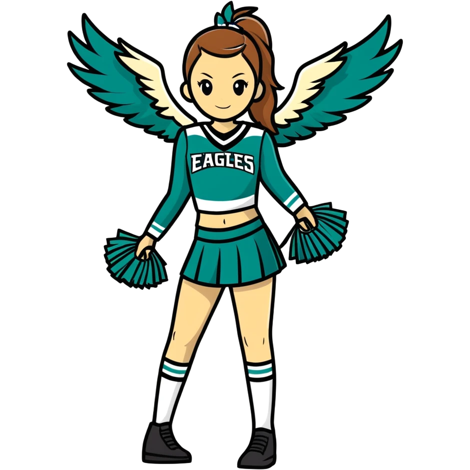 Me as an eagles cheerleader emoji