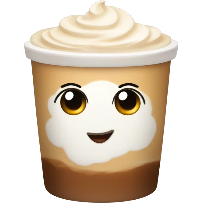 Cute latte emoji