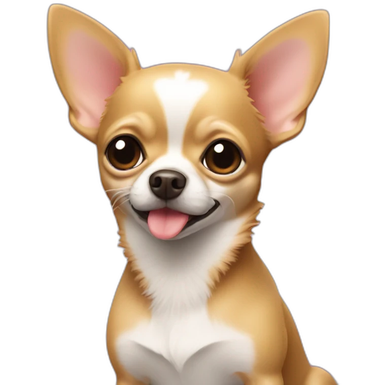 Chihuahua with heart emoji