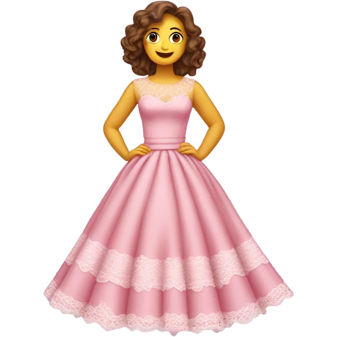 A pink dress  emoji