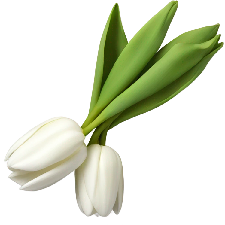 white tulips emoji
