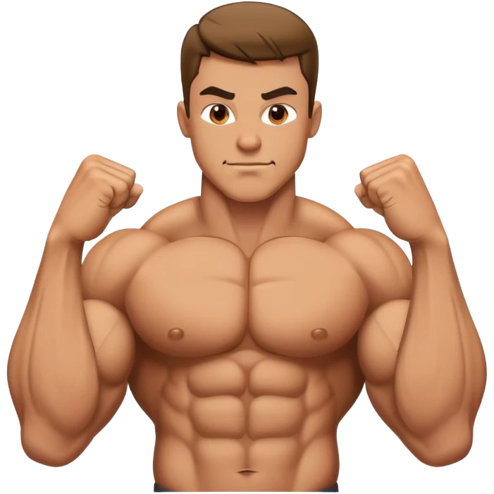 muscular man flexing chest emoji