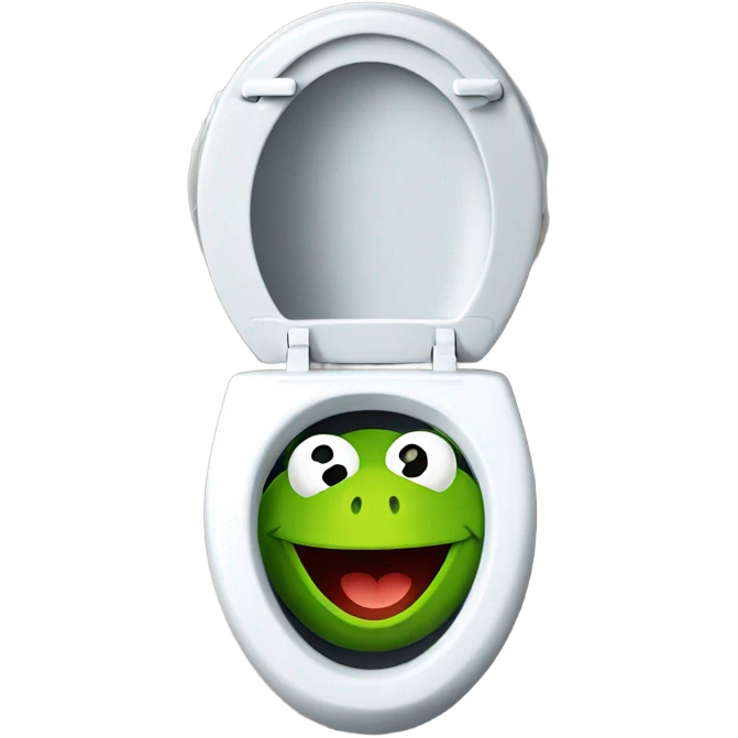 kermit head in toilet emoji