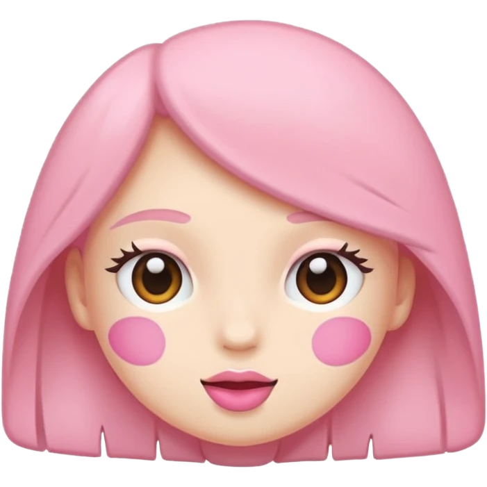 Soft pembe tarzında pembe pastel renginde ifadeler emoji