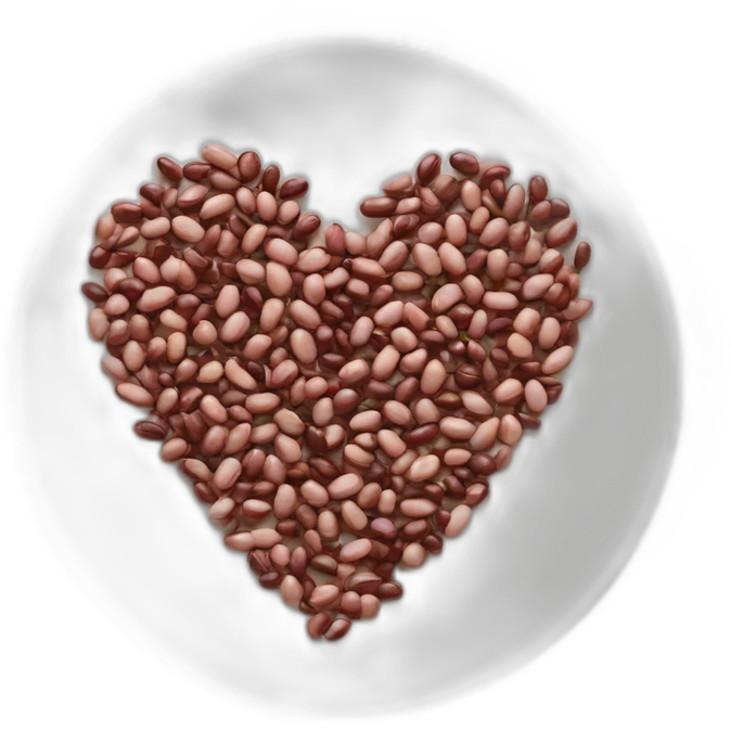 Heart made of beans emoji
