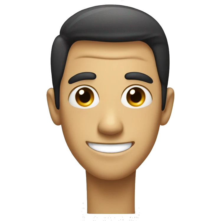 tan man with head sticking out of the toilet with a long neck and black short hair and a crazy smile and wide eyes emoji