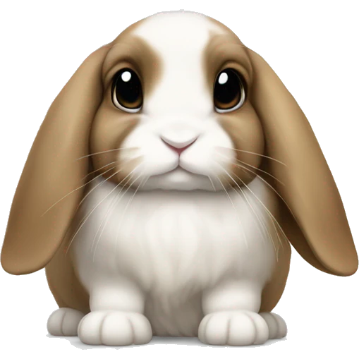 Holland lop rabbit emoji