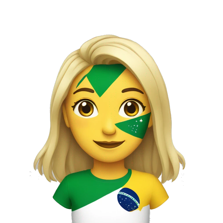 Bandeira do brasil em um coracao com faixa branca  emoji