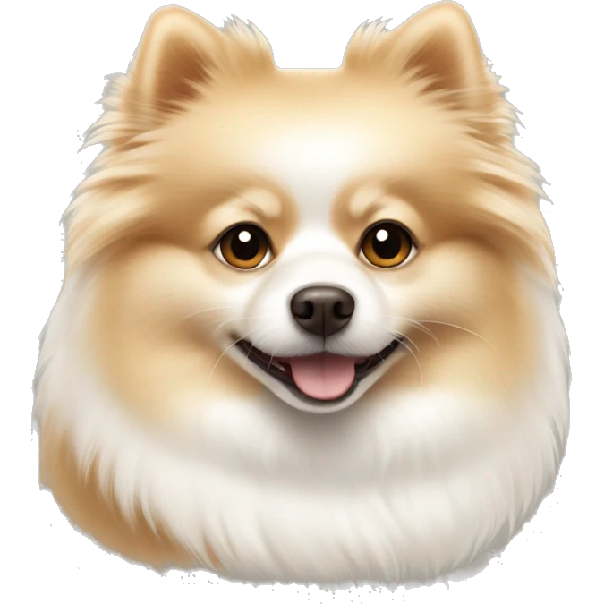 white pomeranian with light brown spots emoji
