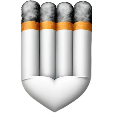 heart shaped like cigarettes emoji