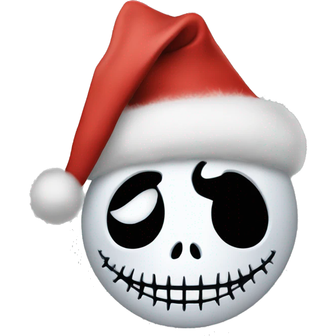 Jack skellington santa hat emoji