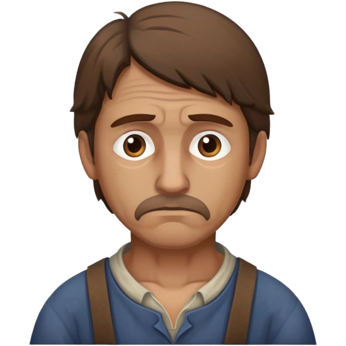 Peasant man sad emoji