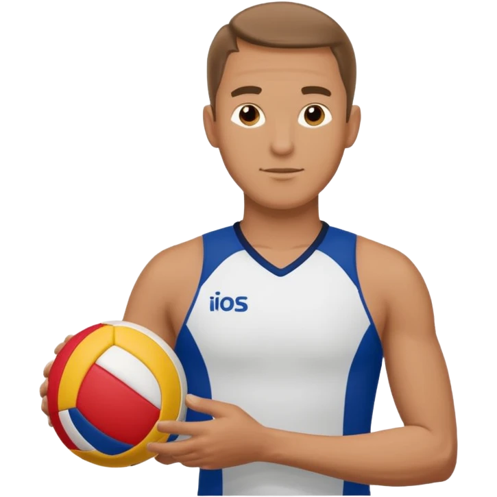 volleyball player, man, Charles Kiraly with volleyball ball emoji