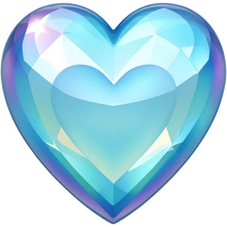 Light blue bejweled heart emoji