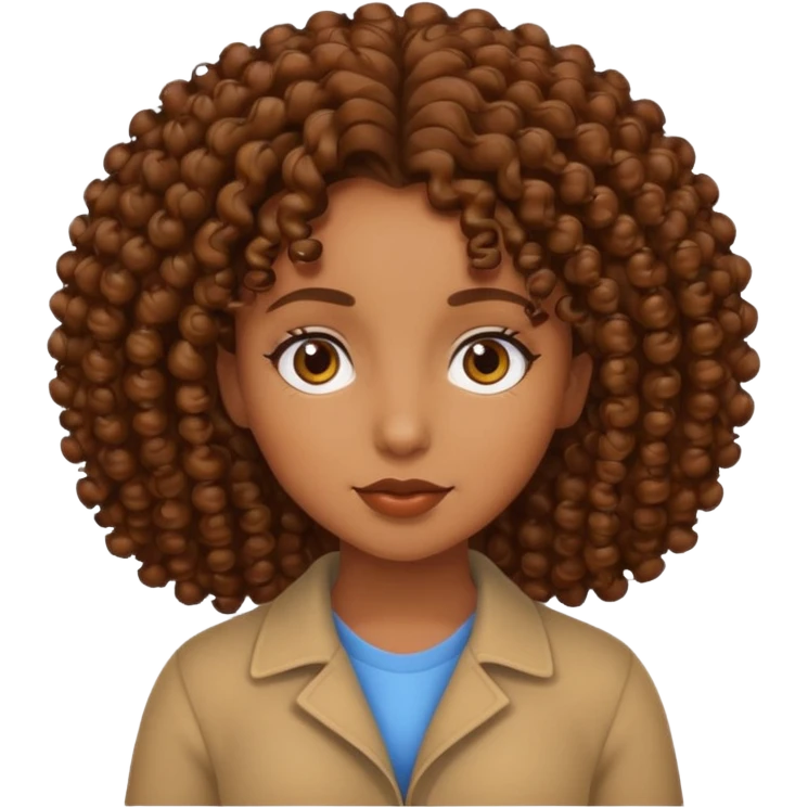 Brown girl  curly hair  emoji