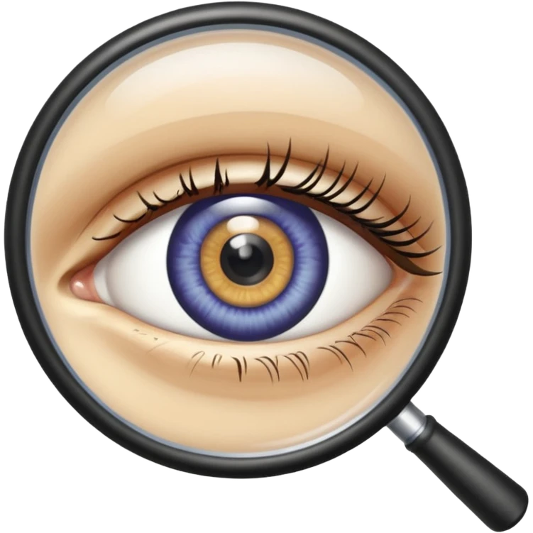 magnifying glass with eye emoji