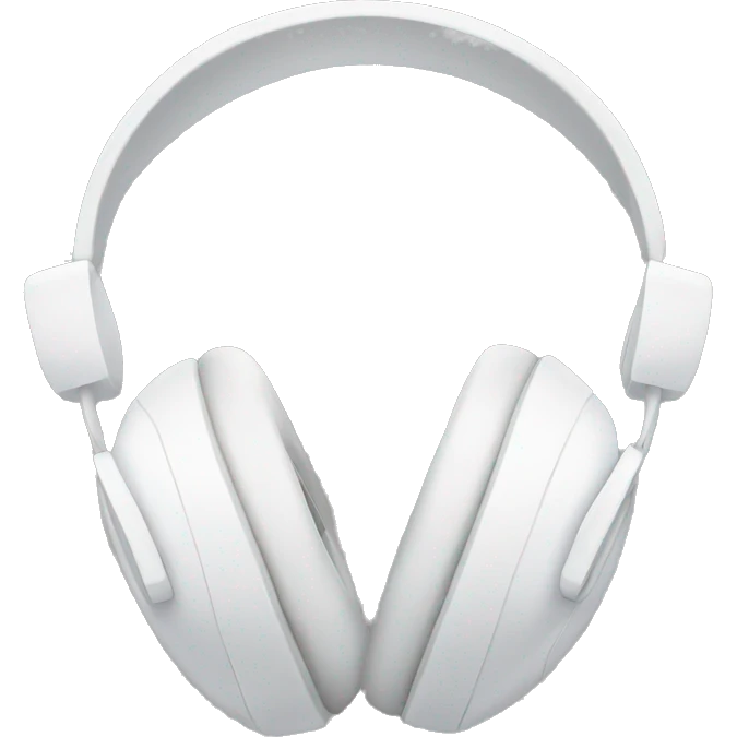 all white headphones with bows emoji