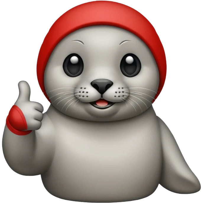 Seal emoji giving a thumbs up emoji