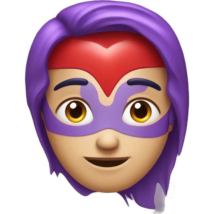Half red half Purple Heart  emoji