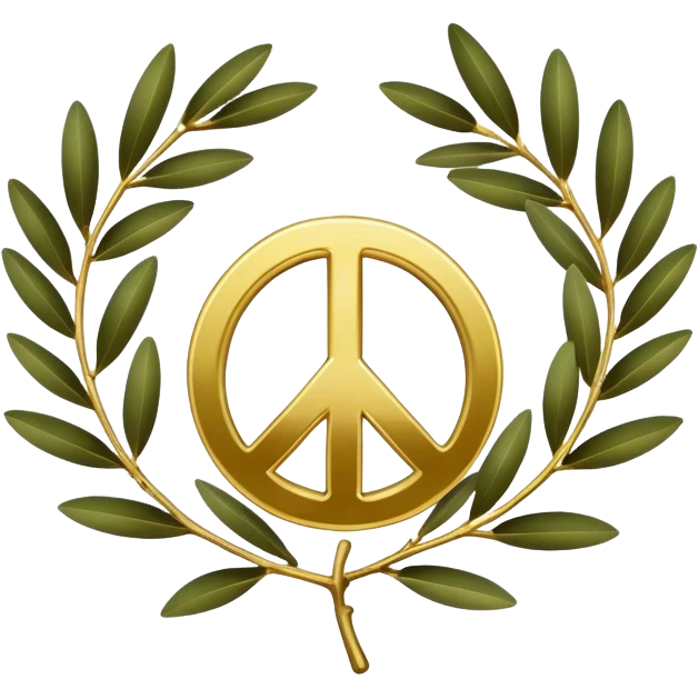 peace symbol with olive branch emoji