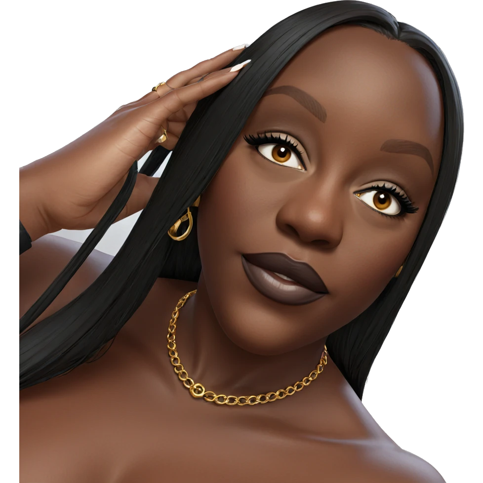 portrait of dark-skinned beauty emoji