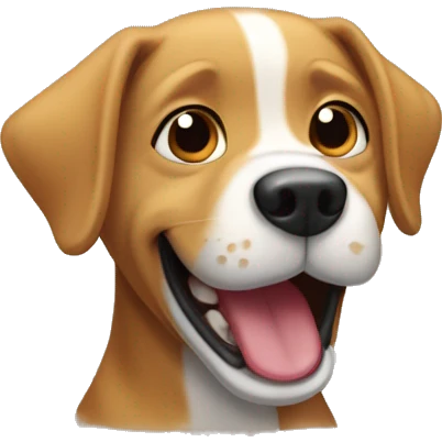Un perrito riendo  emoji
