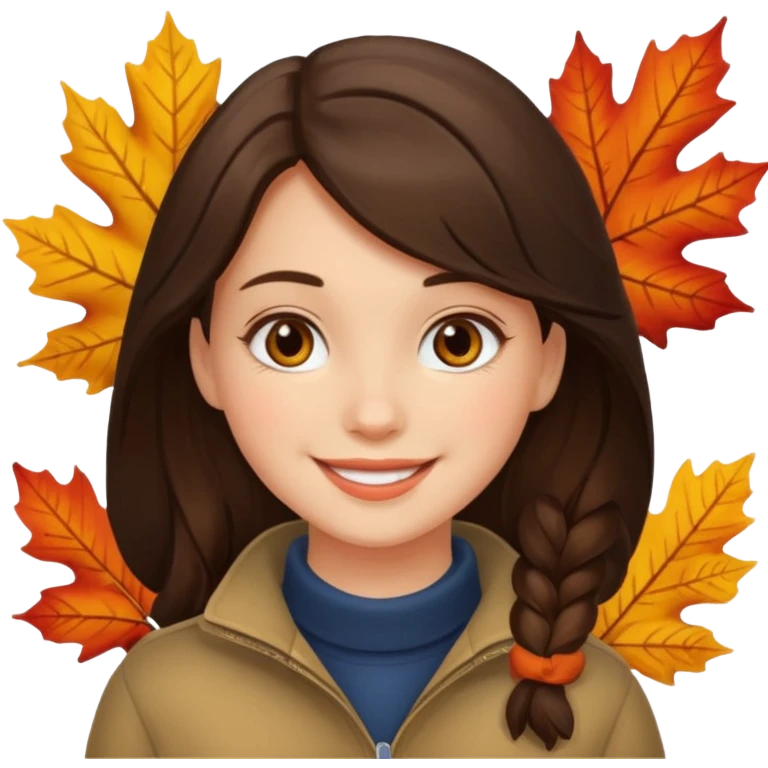 Fall girly brunette emoji