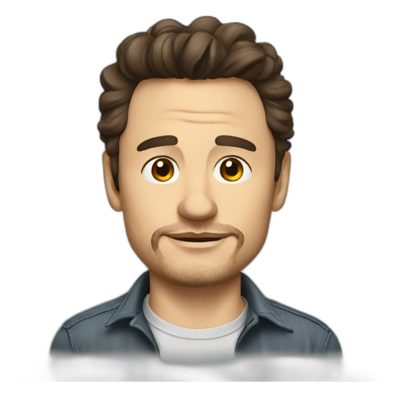 james franco cartoon wearing shirt emoji