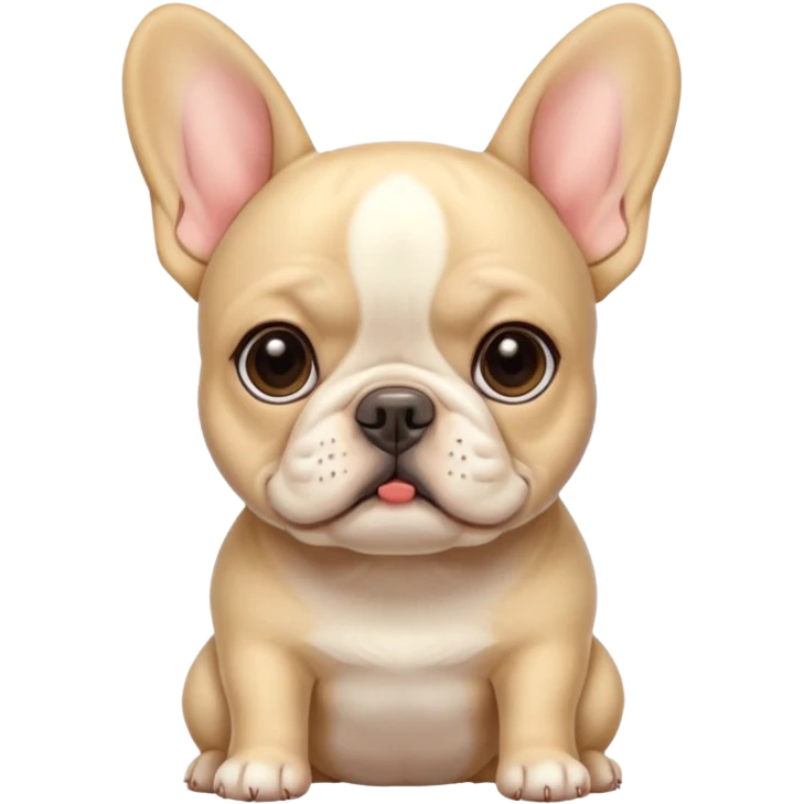 French Bulldog cream colored female emoji