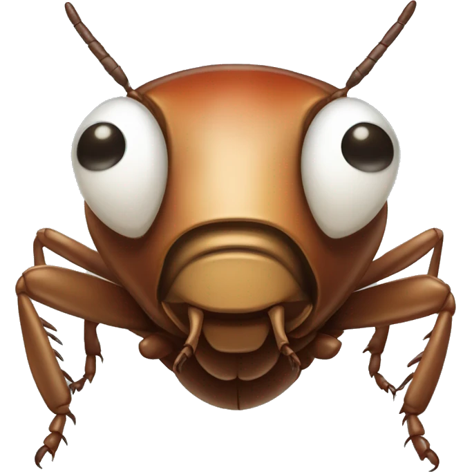 Cockroach with big lips emoji