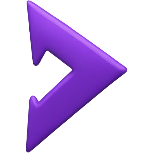 Pointing purple arrow emoji
